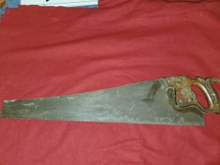 Vintage 26 Inch Disston Hand Saw 5 Ppi