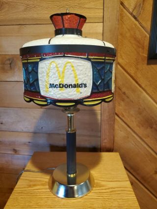 Rare McDonalds Vintage Tiffany style lamp.  Tilts 2