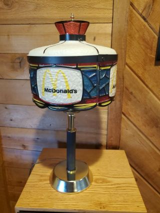 Rare McDonalds Vintage Tiffany style lamp.  Tilts 3