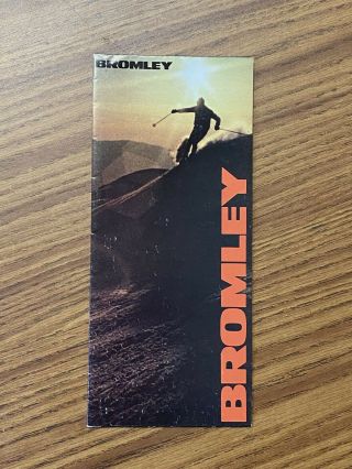 Bromley 1972 - 73 Vintage Ski Brochure Trail Map Vermont Resort Souvenir Travel