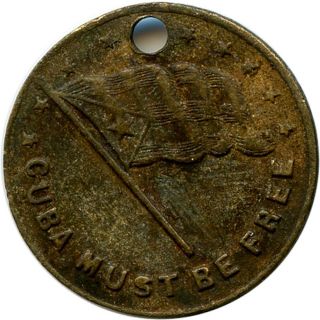 1898 Remember The Maine Cuba Must Be Spanish American War Token 2