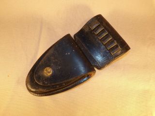 Vintage Handcuff Holster W/ Bullet Holder Black Leather Police Vintage
