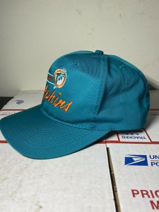 Vintage 90s Miami Dolphins Sports Specialties Script Snapback Hat NFL Rare 2