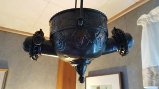 The Angle Lamp Company Double Burner Hanging Oil Lamp Circa Late 1800s Gwtw