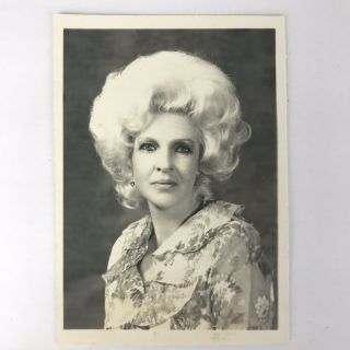 Vintage 1960s Black and White Photo Blonde Bouffant Hair Woman 2