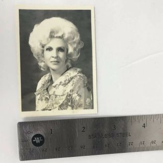Vintage 1960s Black and White Photo Blonde Bouffant Hair Woman 6
