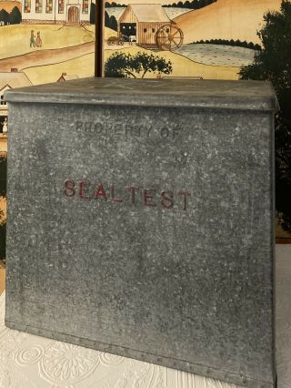 Sealtest Galvanized Front Porch Insulated Vintage Milk Box In Vg
