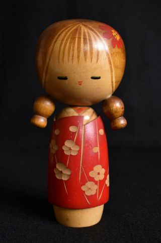 19cm (7.  5 ") Japanese Old Sosaku Kokeshi Doll : Signed Hajime