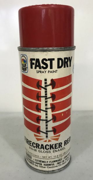 Vintage Fuller O’brien Spray Paint Can Fire Cracker Read With Paper Label