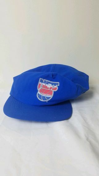 Rare Vintage Archer Jersey Nets Nba Snapback Hat Cap 90s Brooklyn Retro Blue