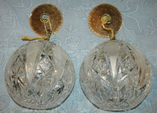 Vintage Ceiling Light Fixtures With Round Glass Shades,  Porcelain Sockets