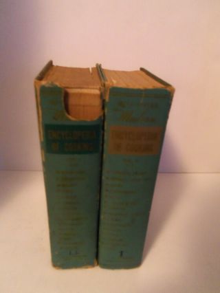 Vintage Meta Given ' s Modern Encyclopedia of Cooking Vol 1 & 2 1957 1950 ' s 9th Pr 2