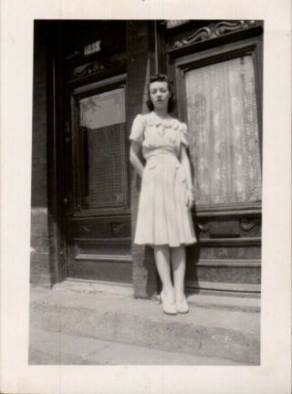 Vintage Photo,  Sexy Young Girl Posing For Photograph,  C1940 