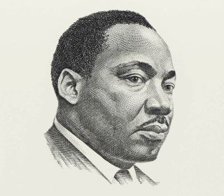 Print Of Dr.  Martin Luther King,  Jr.  By The Us Bureau Of Engraving And Printing