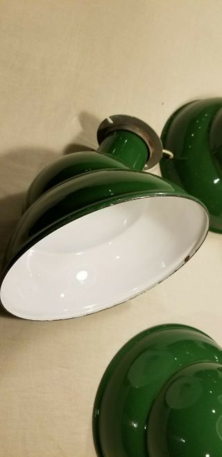 Vintage Appleton Angled Green Porcelain Light Shade Gas Station