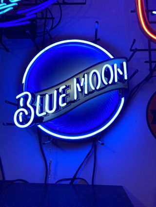 Blue Moon Beer Light Lamp Neon Sign 20 "