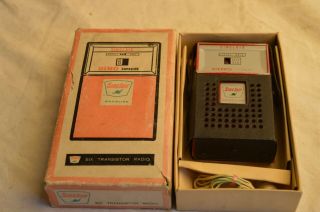 Vintage Sinclair Gas Pump 6 Transistor Advertisng Radio W/original Box 1623 Dino