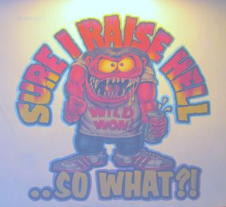 Sure I Raise Hell So What? - 1970s Iron On Heat Transfer For Cotton T - Shirt