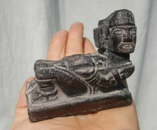 Pre Columbian Style Aztec Maya Chac Mool Sacrifice God Stone Figure Mexico