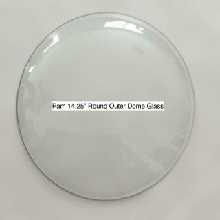 Pam Clock 14 - 3/8 " Round Replacement Clear Glass Lens Dome