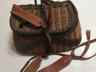 Vintage 1950’s Fishing Creel With Extra Strap