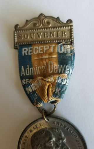 1899 Admiral Dewey Souvenir Reception Medal Spanish American War 2