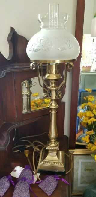 Frederick Cooper Table/buffet Lamps Brass And Glass