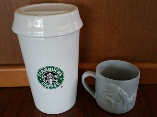 Rare Promotional Starbucks Coffee Beans Canister Container Mermaid Mug Tumbler
