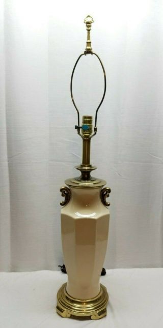 Vintage Mid Century Hollywood Regency Stiffel Brass Accent Table Lamp Light 60s