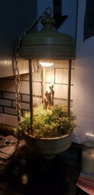 Vintage Hanging Mineral Oil Rain Lamp Nude Greek Goddess 2