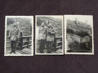 U.  S.  Soldiers At Castle Wurzberg,  Gemany Vtg 1946 Photo 