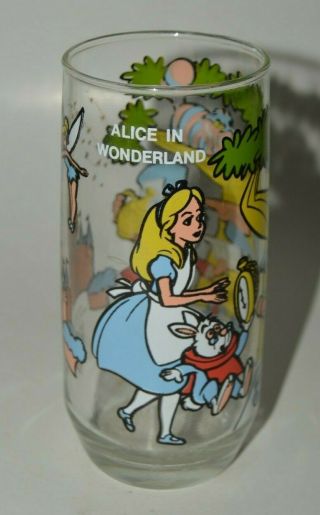 Vintage Alice In Wonderland Cheshire Cat Disney Pepsi Collector Glass Rare