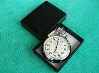 Vintage Russian Stopwatch Chronometer " Agat " Mechanical 4295 B 1980 