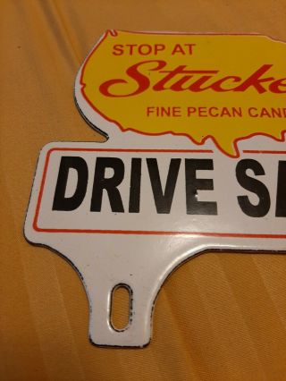 Stuckey ' s Fine Pecan Candies Porcelain License Plate Topper Sign United States 2