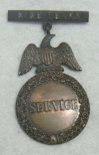 Nine Years Service Medal Mvm Massachusetts Volunteer Militia 1890 