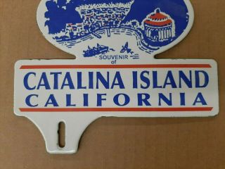 Avalon Catalina Island California Porcelain License Plate Topper Sign Ocean 2