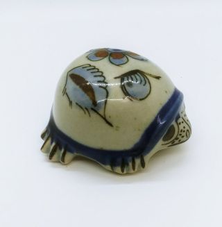 Ken Edwards Mexican Tonala Pottery Turtle Figurine 2 3/4 " Mexico Folk Art