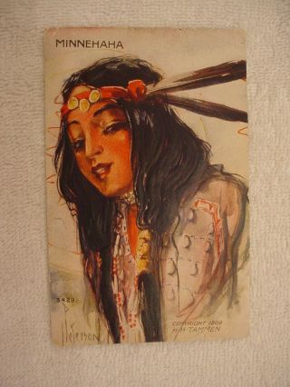 10 Vintage Indian Western Camp Post Cards Postcard MINNEHAHA YELLOW HAWK CHIEF 3