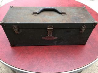 Vintage Craftsman Tool Box With Tray Oval Logo Toolbox Chest