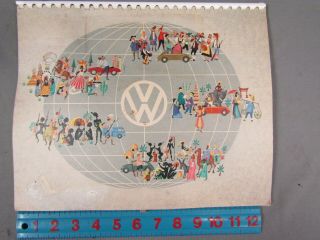 1959 Vw Calendar Dealer Promo? Volkswagen Beetle & Bus