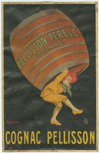 1907 Pere Pellison Cognac Vintage Advertising Poster 11 X 17 Leonetto Cappiello