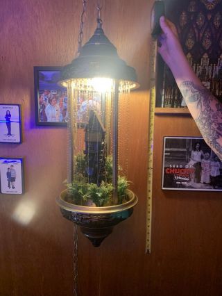 Vintage Old Grist Mill Hanging Mineral Oil Rain Lamp.