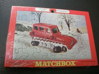 Vintage 1969 Matchbox (lesney) Frame - Tray Puzzle No.  35 Snow Tractor Nip