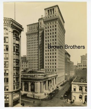 Vintage 1920s San Francisco Market St.  Standard Oil & Flatiron Buildings Photo