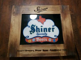 Shiner Beer Specialty Texas Bar Lamp Sign 27x24 " Spoetzl Brewery Shiner Man Cave