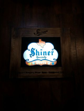 SHINER BEER SPECIALTY TEXAS BAR LAMP Sign 27X24 