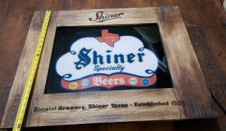 SHINER BEER SPECIALTY TEXAS BAR LAMP Sign 27X24 