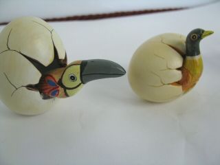 Artist Signed TONALA Mexico Pottery 5 Hatching Bird Egg Sculpture Folk Art bnuno 2