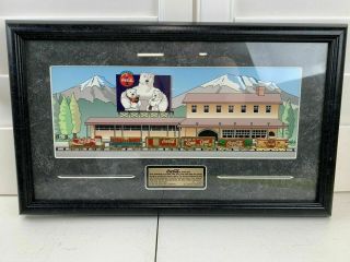 1997 Coca Cola Limited Edition 6 Train Pins Set Framed 0696 Of 2,  500 Worldwide