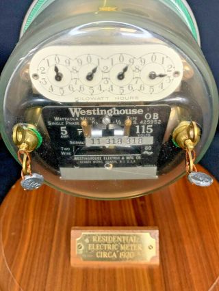 Westinghouse Electric Watt Hour Meter Single Phase OB Table Desk Lamp - 2